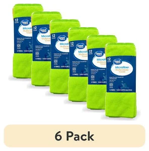 (6 pack) Great Value Multipurpose Microfiber Household Cleaning Cloth & Wipe - Picture 1 of 9