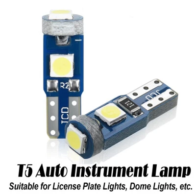 10X T5 Led Bulb Car Lights License Lamp Mini 3smd Light Lighting Auto Dashboard - Image 1 of 4