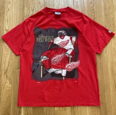 Camiseta Lee Sport Nuez moscada Detroit Red Wings Vintage Años 90 Vestuario Hecha en EE. UU. XL Foto 1 de 4