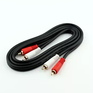 Pro 1,5M Twin Phono Phonos 2 RCA auf 2 RCA Stecker Buchse Audiokabel Lead DJ TV HiFi - Bild 1 von 4
