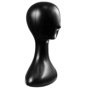 SereneLife Professional Plastic Mannequin Head High-Quality PP Wig Stand (Black) - Picture 1 of 7
