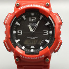 Casio Tough Solar Watch Men 46Mm Red Digital 5 Alarms 5208 Aq-S810w 100M