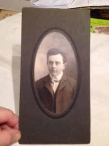 Antique Cabinet Portrait Photograph Young Man Loind & Co Marietta Wisconsin - Picture 1 of 3