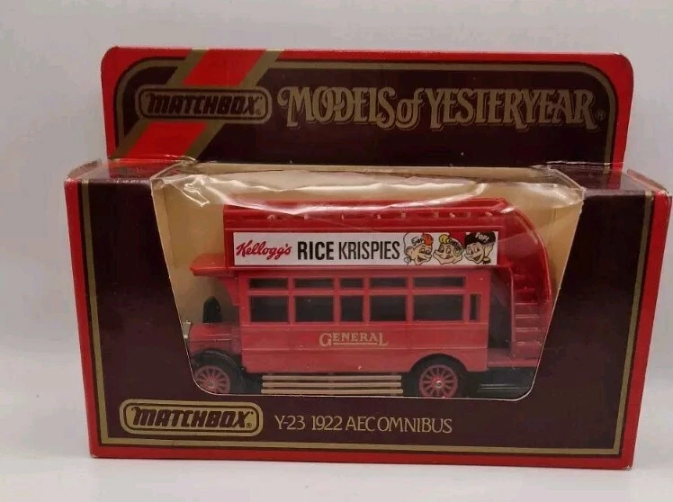 Matchbox Models of Yesteryear Rice Krispies 1922 AEC Omnibus Diecast Mb1325