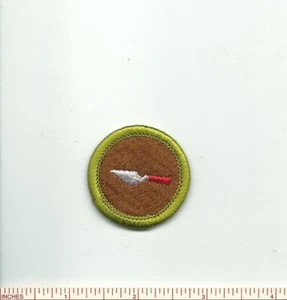 EF SCOUT BSA MASONRY MERIT BADGEL TYPE H PLASTIC BACK TROWEL INSIGNIA PATCH MB ! - Picture 1 of 1