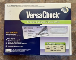 VersaCheck Security Business Check Refills Form #1000 Sheets 250 Checks 250 NEW - Picture 1 of 2