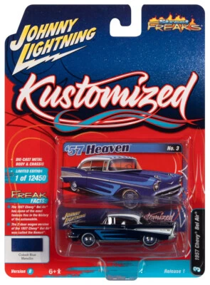 Johnny Lightning Street Freaks Kustomized 1957 Chevy Bel Air 1:64 Diecast Car - Image 1 of 3