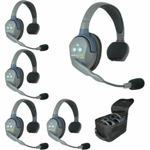Eartec UL5S 5-Person Full Duplex Wireless Intercom with 5 Ultralite Headsets - Picture 1 of 1