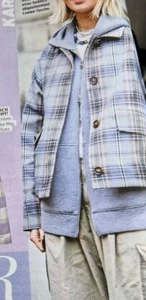 Frühling Hemdenjacke Only Shacket Weste Jacke Blau Holzfäller S 36 Zara Mango Lo - Bild 1 von 13