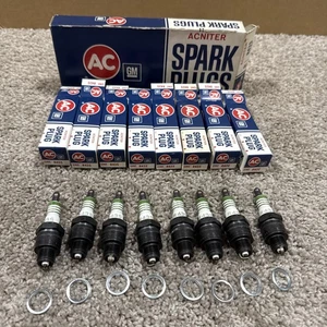 ‘NOS’ AC-R43S Spark Plugs ACNITER Green Rings 5613090 Excellent - Picture 1 of 10