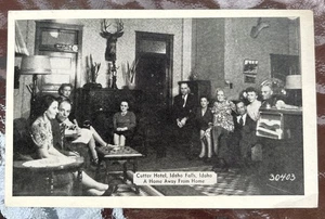 Cutter Hotel Lobby Idaho Falls Mule Deer Trophy Telephone Sign Guests Postcard - Picture 1 of 2