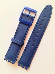 SWATCH: CORREA DE CUERO ORIGINAL AZUL "EUROCONVERTER" (SDZ103) *NUEVO / ¡EXCELENTE RAREZA!* - Imagen 1 de 1