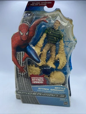 Spider-Man 3 Battle Attack Sandman Switching Attack Hands 2007 CAIXA DANIFICADA - Imagem 1 de 4