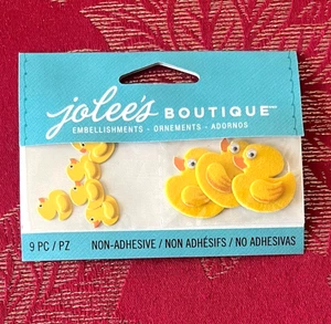 VERY RARE RUBBER DUCKIE DUCKS SMALL JOLEE'S EMBELLISHMENTS 9 PIECES - Picture 1 of 1