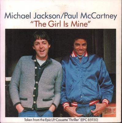 Michael Jackson / Paul McCartney Girl Is Mine 7" vinyl UK Epic 1982 blue - Image 1 of 4
