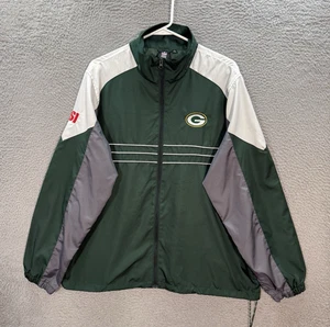 Green Bay Packers Jacket Adult Large Green Windbreaker Sports Illustrated NFL - Picture 1 of 11