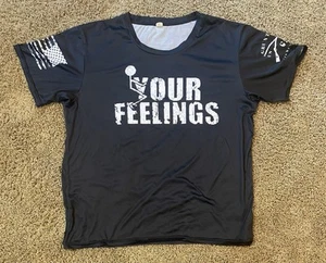 Grunt Style T Shirt Men's Large Black Short Sleeve F Your Feelings Graphic - Picture 1 of 3
