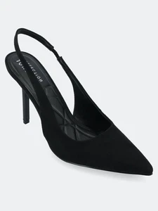 Journee Collection Women's Elenney Comfort Pumps, Black Size 6.5M - Picture 1 of 4
