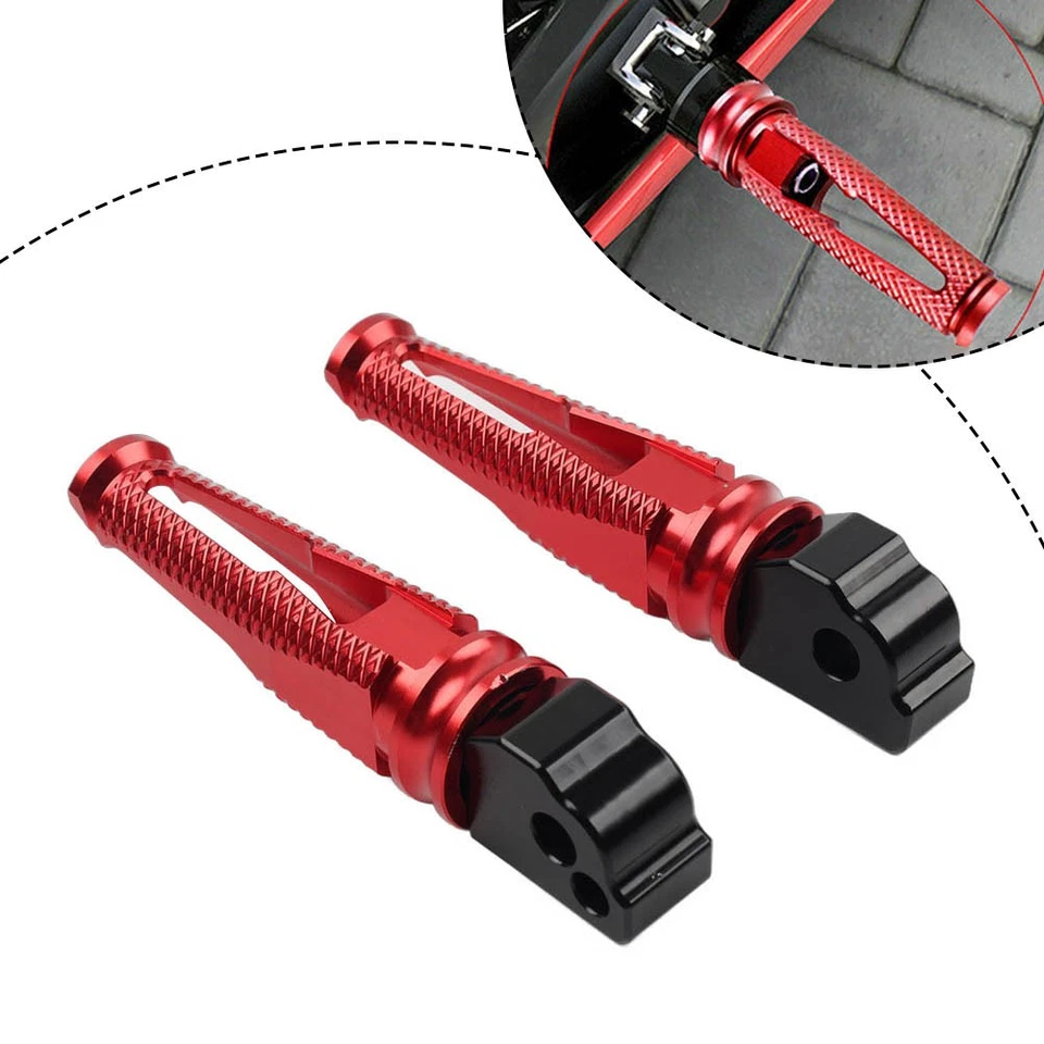 Reposapiés de pasajero trasero rojo pedales reposapiés para BMW HP4 S1000RR S1000R Foto 1 de 4