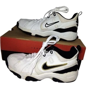 Nike Air Avert Black Gold Running Trainers Sneakers Women's Size 8.5 White - Picture 1 of 8