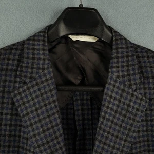 Samuelsohn Sport Coat Men's Size 48R Wool Gingham Plaid Butterfly Lining Modern - Picture 1 of 10