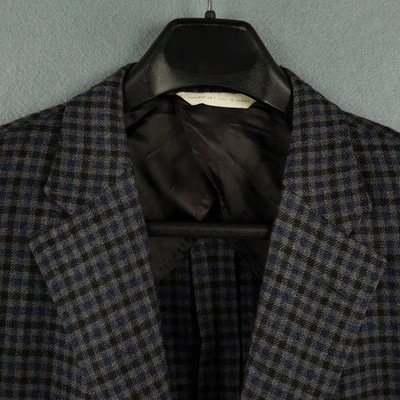 Samuelsohn Sport Coat Men's Size 48R Wool Gingham Plaid Butterfly Lining Modern - Image 1 of 4