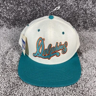 Sombrero de Colección Miami Dolphins Snapback Años 90 American Needle Script Nuevo con Etiquetas Sin Stock Nuevo de Lote Antiguo Foto 1 de 4