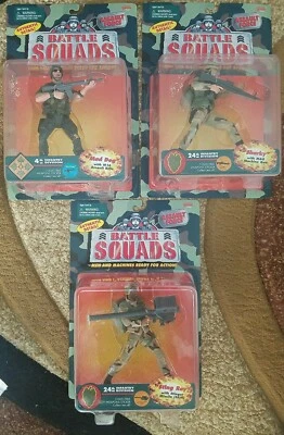 NEW BATTLE SQUADS ASSAULT FORCE MAD DOG SHARKY STINGRAY ARMY FIGURES 1998! a169 Foto 1 de 4