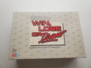 MILTON BRADLEY Win, Lose, or Draw! Picture Charades Game 1987 vintage Complete - Foto 1 di 17