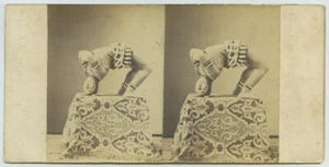 Stéréo 1860-70. Acrobate contorsionniste. Cirque. - Picture 1 of 1