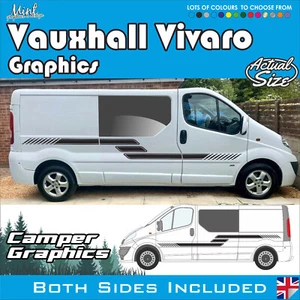 LWB Vauxhall (Opel) Vivaro Camper Seitenstreifen Abziehbilder Aufkleber Van Grafik KEINE P&P 415 - Bild 1 von 5