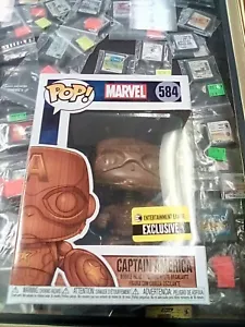 Funko Pop! *Capitán América* (Wood Deco) #584 EE figura de acción de vinilo exclusiva - Imagen 1 de 8
