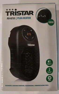 Tristar PD-8735 Elektrik-Steckerheizung - Schwarz Steckdosen Heizlüfter Heizung  - Bild 1 von 4