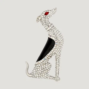 Butler und Wilson klare Kristall Windhund Hund Art Deco Stil Brosche neu 50. - Bild 1 von 2