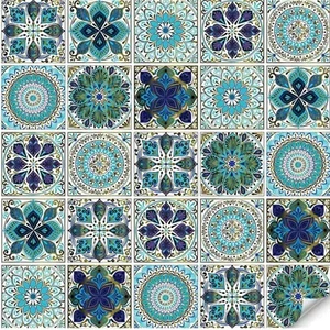 25PCS Inch Mandala Tile Stickers, Peel and Stick Self Adhesive Removable Moro... - Picture 1 of 9