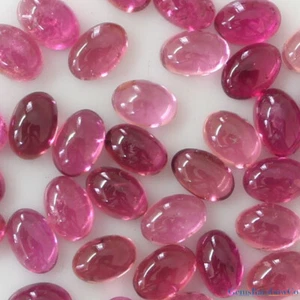 Tourmaline Pink Oval 5x3mm, 6x4mm and 7x5mm Cabochon Loose gemstone AAA Quality - Picture 1 of 6