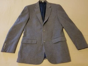 Mens Jos. A. Bank Wool Silk Sports Jacket 40L Gray Blazer - Picture 1 of 10