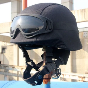 M88 Black Steel Helmet Outdoor Field Protective Safety Tactical Helmets Goggles - Picture 1 of 25