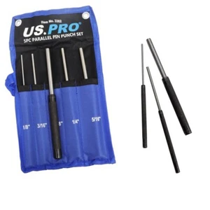 US Pro 5pc Parallel Punch Set Imperial AF 1/8 - 5/16 - Foto 1 di 3