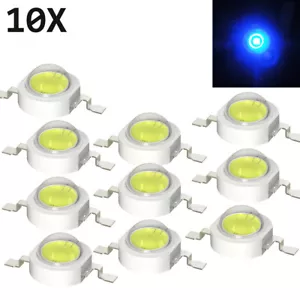 10 Luce LED blu 3 W chip componente ad alta potenza fai da te 3 Watt lumen alti USA - Foto 1 di 4
