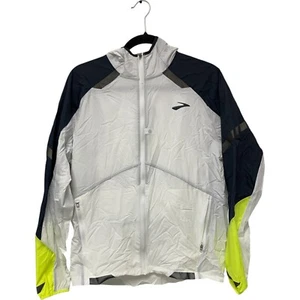 Brooks Run Visible Convertible Jacket Colorblock Mens Size S Full Zip Hooded NEW - Picture 1 of 12