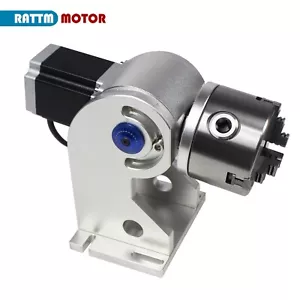 CN SHIP】D80 CNC 4th Axis Rotary Axis 129mm Center Height 3 Jaws 80mm Chuck - Picture 1 of 7