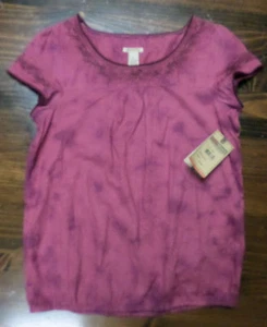 BLOUSE-SHIRT-TOP--MEDIUM--COTTON----CAP SLEEVE--PLAID--RUFF HEWN--NWT-$49 - Picture 1 of 6