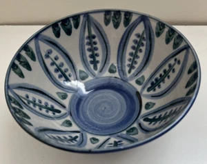 Cuenco mayólica Fajalauza española pintado a mano azul verde España - Imagen 1 de 7
