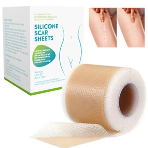 Silicone Scar Sheets & Tape Roll 4*1.5m Scar Removal,Keloid,Surgery,Acne,Marks - Picture 1 of 14