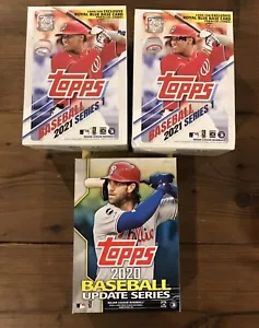 Topps Baseball Lot: 2020 Update Series Hanger Box & (2) 2021 Series 1 Blaster - Picture 1 of 2