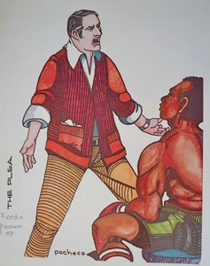 Ferdie Pacheco "The Plea" Signed Print 20" x 16", Ferdie Pacheco Art - Picture 1 of 5