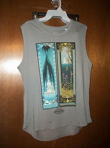 Camiseta Disney Frozen Espejo Sin Mangas Anna & Elsa Juniors Nueva con Etiquetas Talla Grande o XL - Imagen 1 de 3
