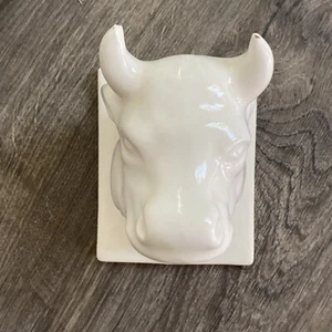 Gancho delantal toalla toro vaca cerámica Japón vintage - Imagen 1 de 8