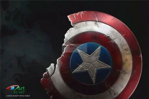 Metallschild im Maßstab 1/6 - Captain America Battle Damaged Cosplay Modell Zubehör - Bild 1 von 8